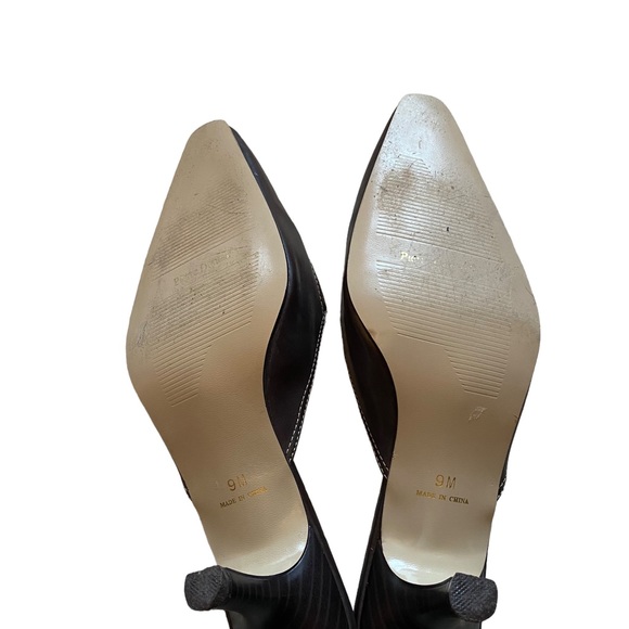 Pierre Dumas Brown Pointy Toe Slip On 9 - Picture 10 of 11